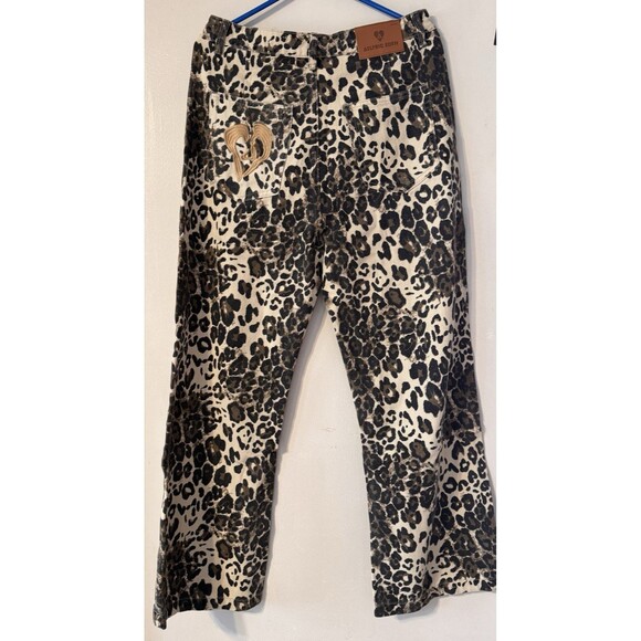 Aelfric Eden Leopard Jeans Size 34 Unisex Sizing Wide Leg - Picture 2 of 16